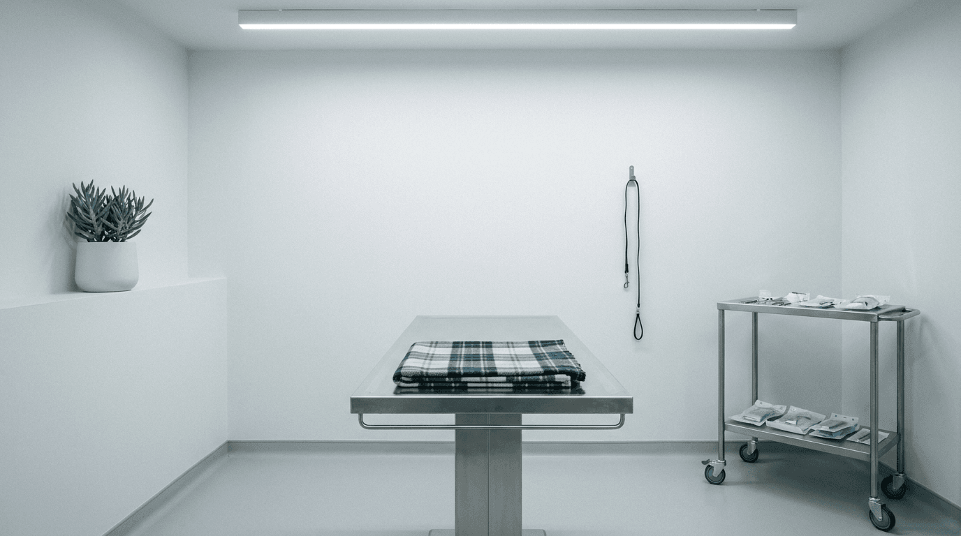 AI chatbot for veterinary practices in healthcare practices — source-grounded answers and human escalation.
